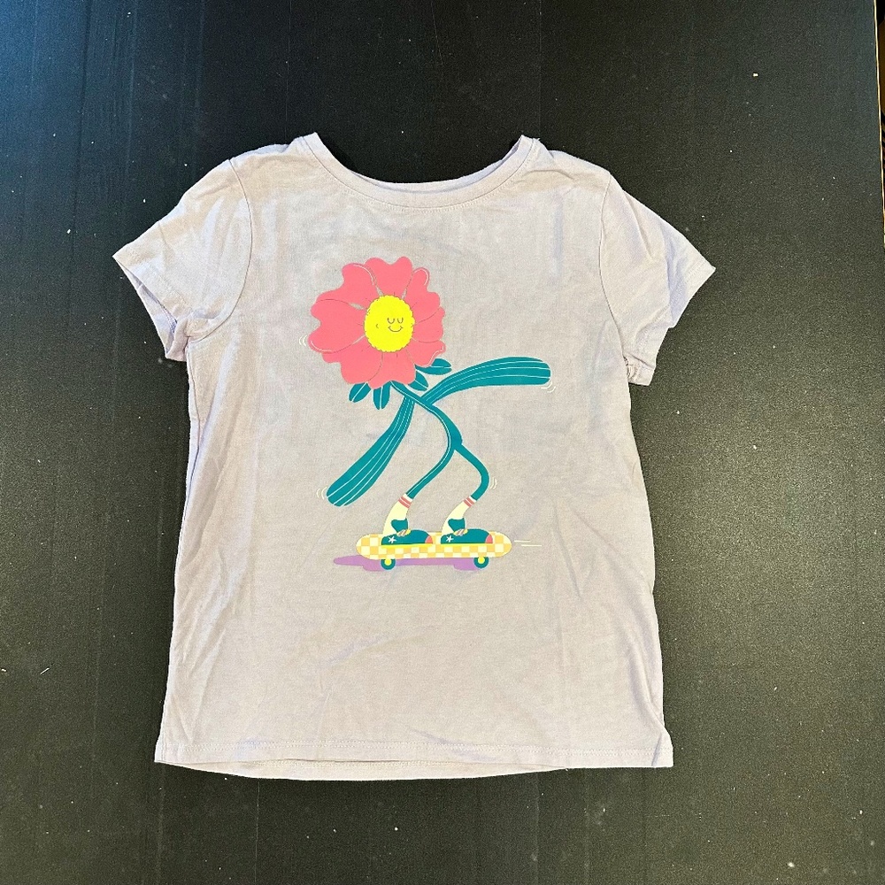Cat & Jack T-Shirt | Skate Flower | sz M (8)